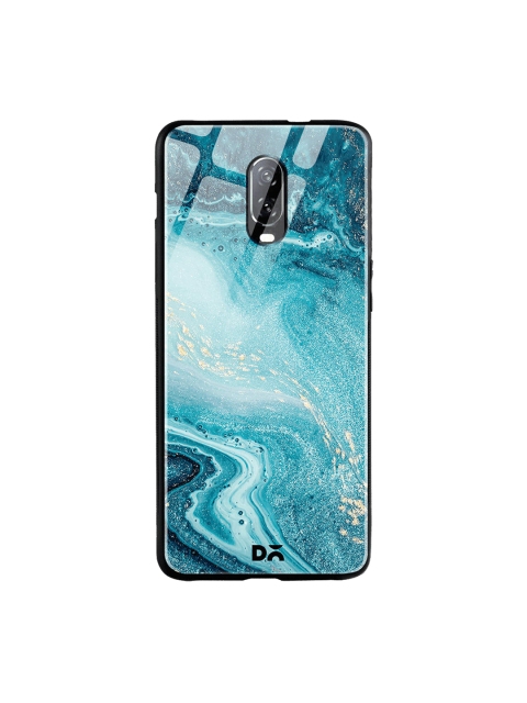 

DailyObjects Teal Blue & Gold-Toned Marble Ocean OnePlus 6T Glass Cover