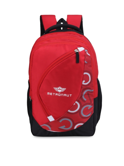 

Metronaut Unisex Red & White Geometric Print Backpack