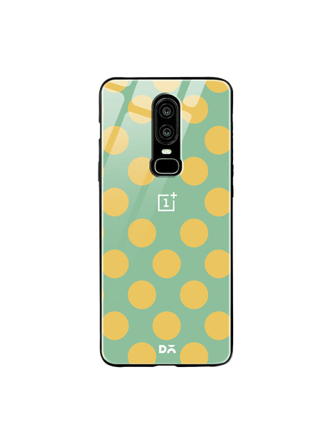 

DailyObjects Green & Yellow Polka OnePlus 6 Glass Case