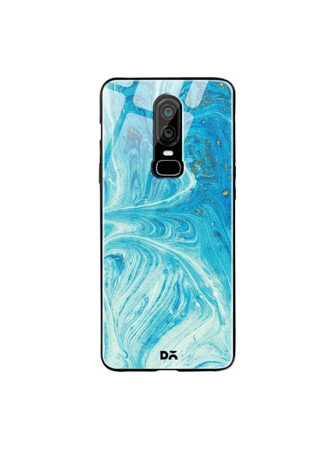 

DailyObjects Blue & White Marble Painting OnePlus 6 Glass Mobile Case