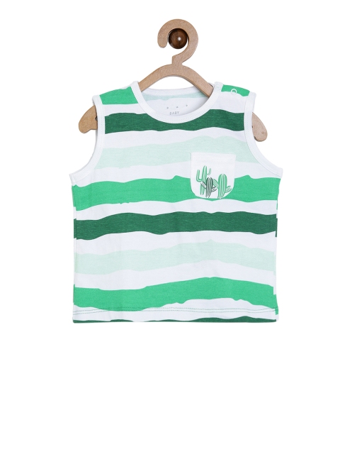 

5.10.15 Boys White Striped Round Neck T-shirt