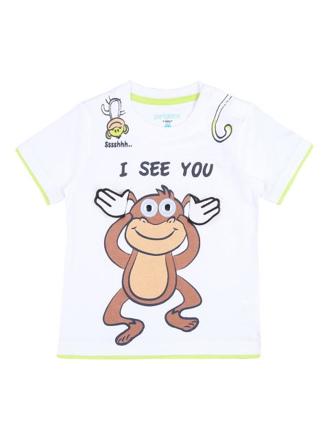 

Chirpie Pie by Pantaloons Boys White Printed Round Neck T-shirt