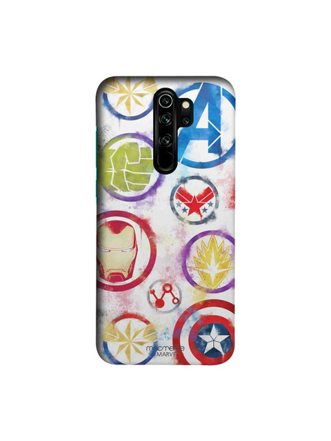 

macmerise Grey & Blue Marvel Comics Avengers Icons Graffiti Sublime Xiaomi Redmi Note 8 Pro Back Case