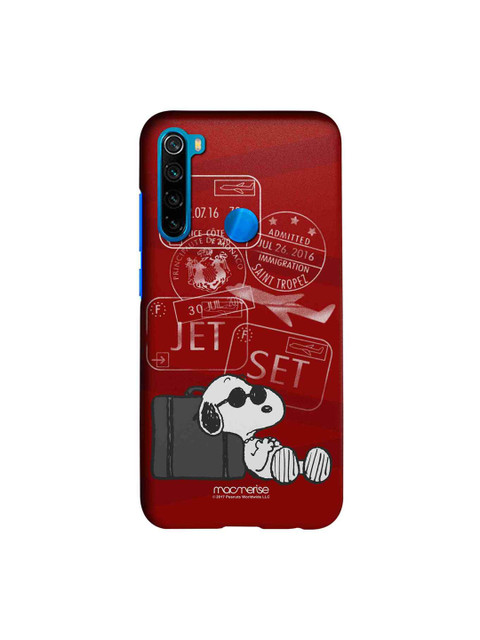 

macmerise Red & White Peanuts Jet Set Go Sublime Xiaomi Redmi Note 8 Back Case