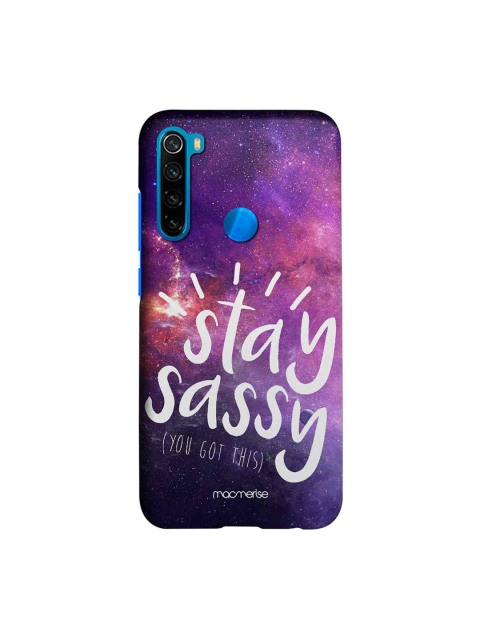 

macmerise Purple & White Stay Sassy Sublime Xiaomi Redmi Note 8 Back Case