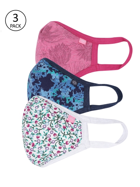 Unisex 3 Pcs Printed 3-Ply Anti-Pollution Reusable Cloth Masks