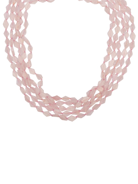 

DUGRISTYLE Pink Multistrand Statement Metal Necklace