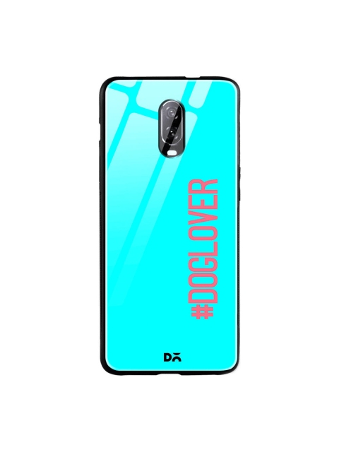 

DailyObjects Turquoise Blue & Pink Dog Lover OnePlus 6T Glass Case