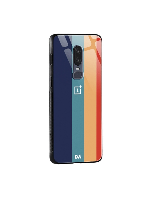 

DailyObjects Navy Blue & Green Vertical OnePlus 6 Glass Cover
