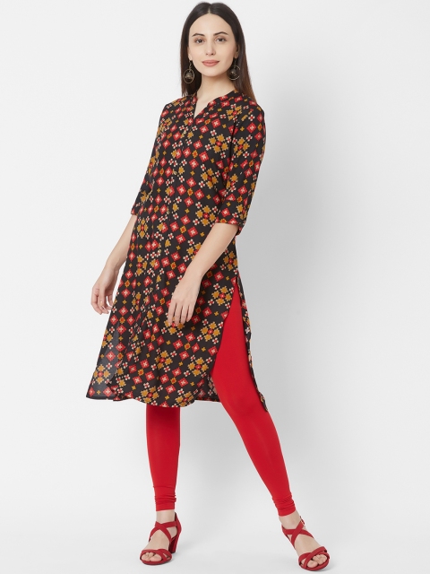 

Vedic Women Multicoloured Printed Straight Kurta, Multi