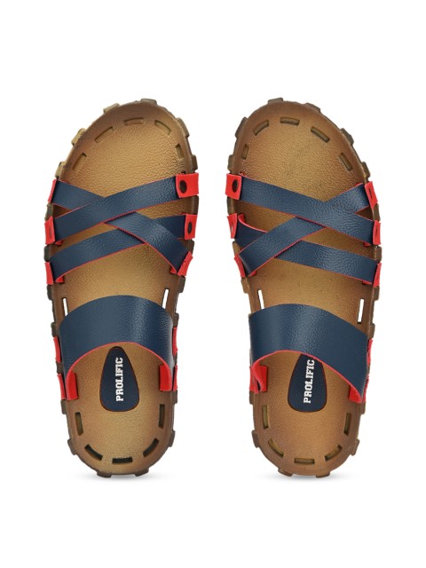 

Prolific Men Navy Blue & Red Comfort Sandals