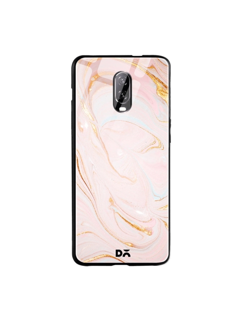 

DailyObjects Pink & Gold-Toned Magistic Marble OnePlus 6T Glass Cover