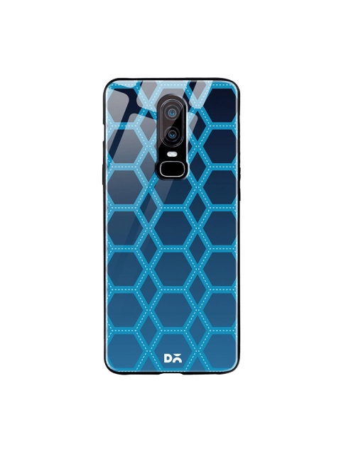 

DailyObjects Blue Nebula Honeycomb OnePlus 6 Glass Case