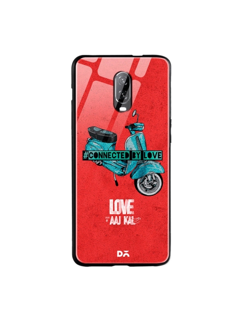 

DailyObjects Red & Blue Love Scooter OnePlus 6T Glass Cover