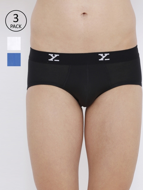 

XYXX Men Pack Of 3 Solid Ultra Soft Antimicrobial Briefs XYBRF3PCKN21XXL, Blue