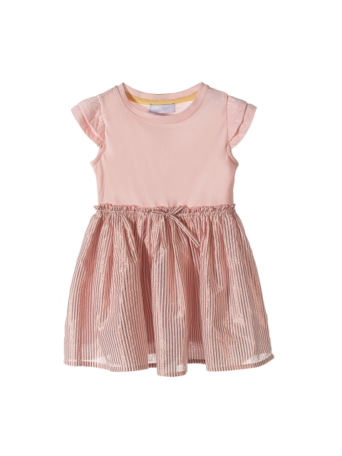

5.10.15 Girls Pink Solid Fit and Flare Dress