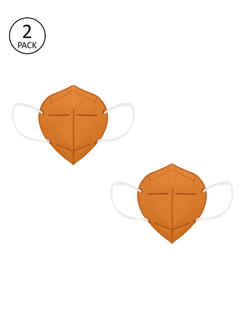 

Status Unisex 2Pcs 4Ply N95 Protective Outdoor Face Masks, Orange