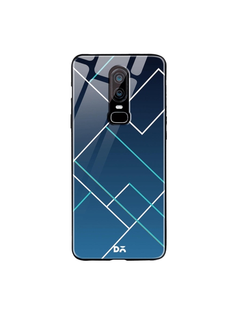 

DailyObjects Blue & White Nebula Tech Lines OnePlus 6 Glass Case