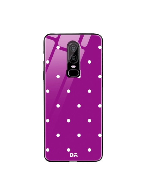 

DailyObjects Violet & White Bubbles OnePlus 6 Glass Case