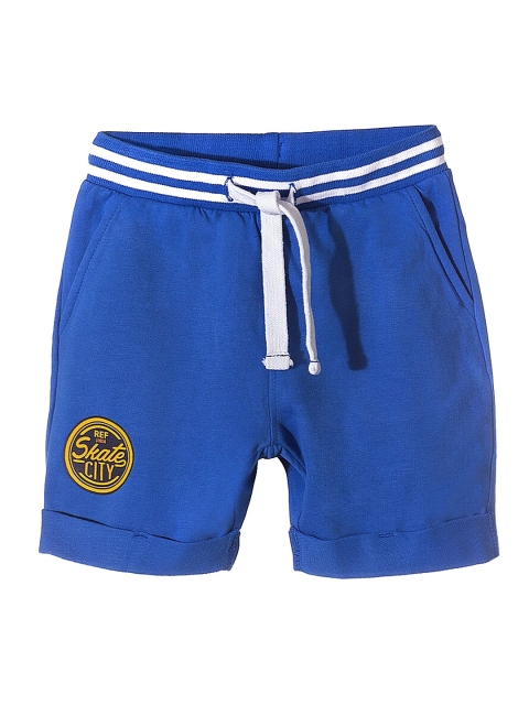 

5.10.15 Boys Blue Solid Regular Fit Regular Shorts