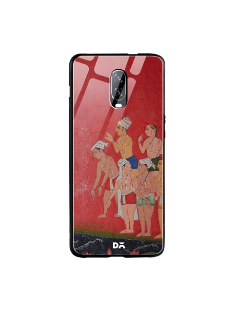 

DailyObjects Red & Beige Riverside OnePlus 6T Glass Mobile Case