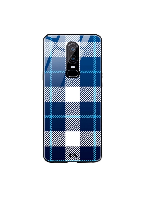 

DailyObjects Blue & White Nightfall Rope Checks OnePlus 6 Glass Case