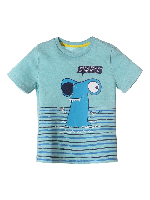 

5.10.15 Boys Blue & White Printed Round Neck T-shirt