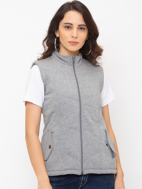 

Globus Women Grey Solid Padded Jacket