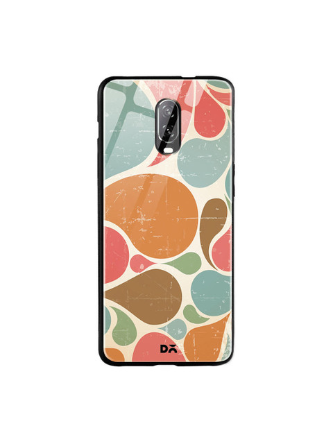 

DailyObjects Blue & Orange Retro Escape Pattern OnePlus 6T Glass Cover