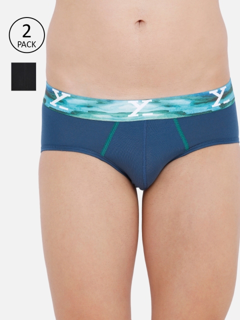 

XYXX Men Pack Of 2 Ultra Soft Antimicrobial Basic Briefs XYBRF2PCKN106, Teal