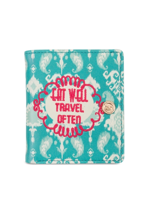 

Chumbak Women Blue & Pink Printed Two Fold Wallet