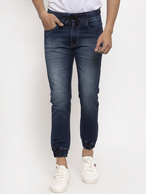

Rodamo Men Blue Jogger Mid-Rise Clean Look Stretchable Joggers