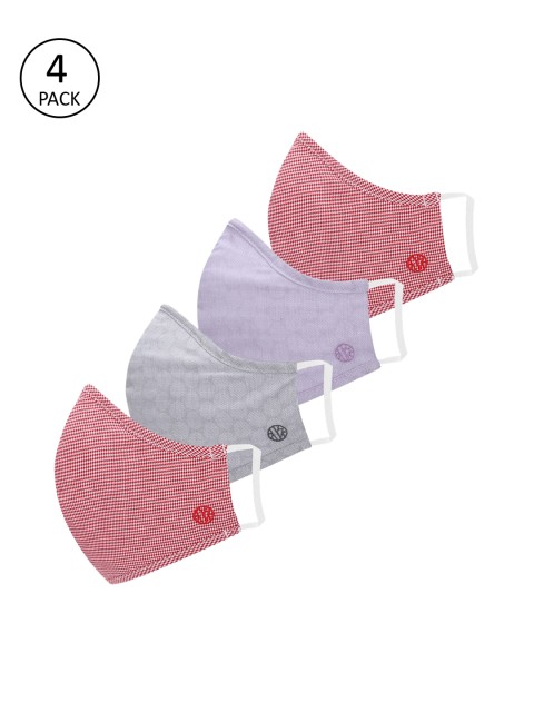 

Van Heusen Woman Assorted Pack of 4 Reusable 3 Ply Fabric Masks