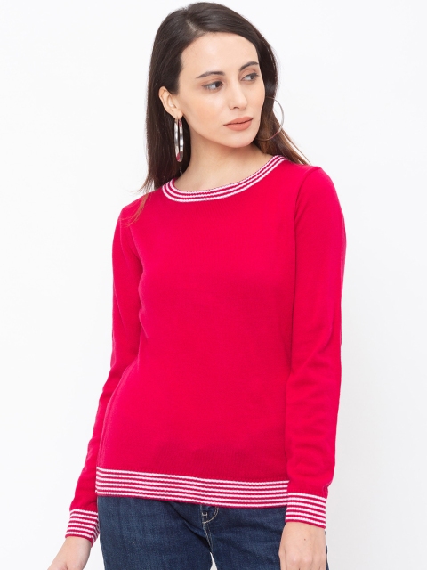 

Globus Women Pink Solid Pure Cotton Top