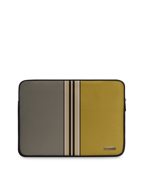 

DailyObjects Unisex Olive Green & Mustard Yellow Colourblocked 14 Inch Laptop Sleeve