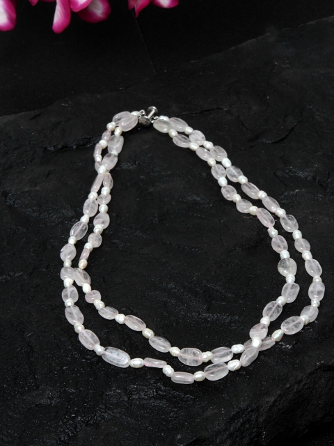 

DUGRISTYLE Pink Layered Necklace