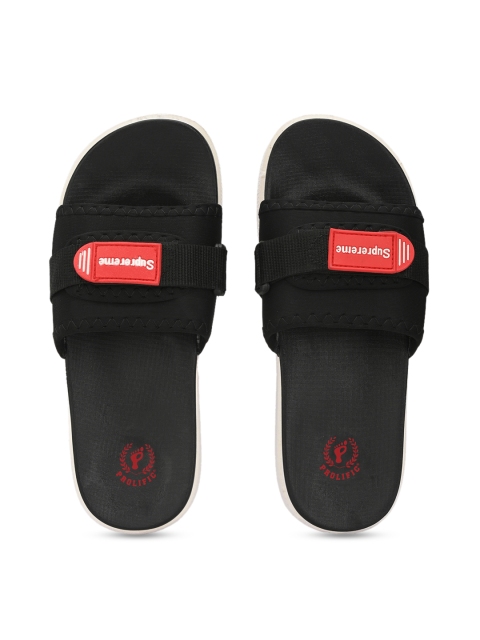 

Prolific Men Black Printed Sliders