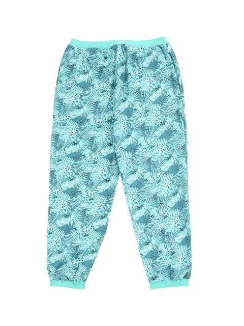 

Cherokee Girls Blue Printed Straight Fit Woven Joggers, Turquoise blue
