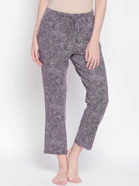 

Dreamz by Pantaloons Women Purple And Off-White Printed Pyjamas