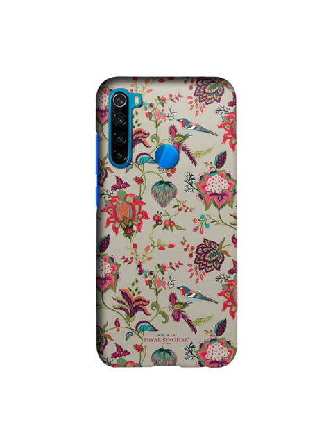 

macmerise Beige & Pink Payal Singhal Chidiya Printed Xiaomi Redmi Note 8 Case