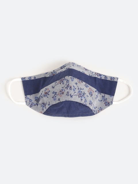 

Blackberrys Men Blue & Grey Printed 3-Ply Reusable Cloth Mask