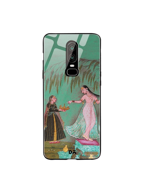 

DailyObjects Green & Pink Maids With Offerings OnePlus 6 Glass Case