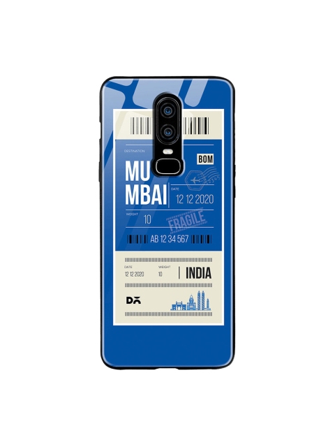 

DailyObjects Blue & White Mumbai City Tag OnePlus 6 Glass Case