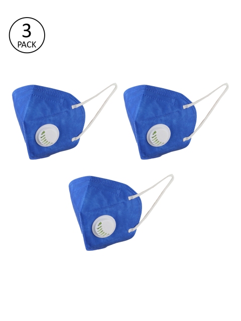 

Swiss Design Unisex 3 Pcs 5 Ply KN95 Protective Outdoor Face Masks, Blue