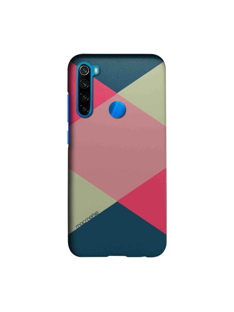 

macmerise Pink & Teal Blue Criss Cross Xiaomi Redmi Note 8 Back Case