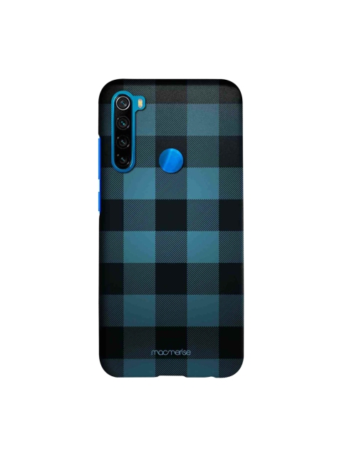 

macmerise Teal Blue & Black Checkmate Printed Xiaomi Redmi Note 8 Back Case