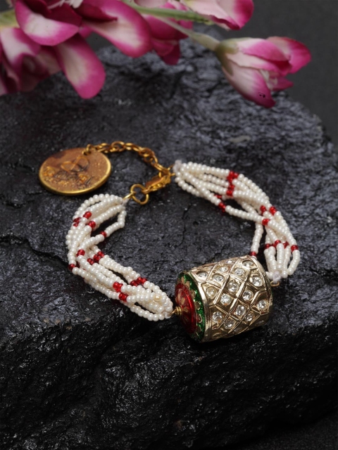 

DUGRISTYLE Red Gold-Plated Multistrand Bracelet
