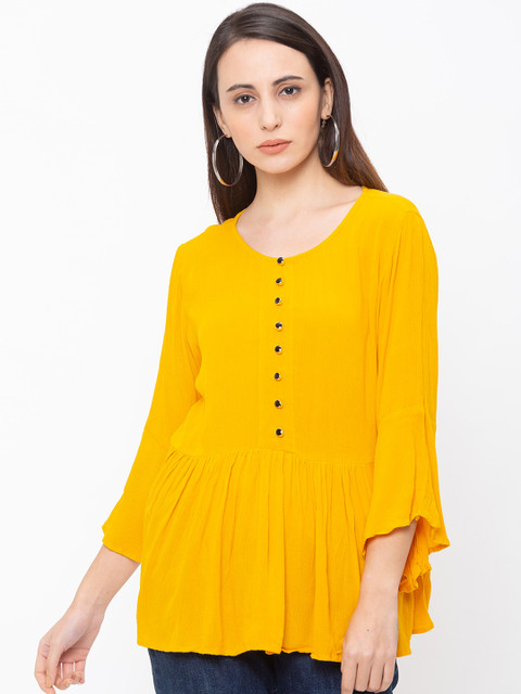 

Globus Women Mustard Solid Top