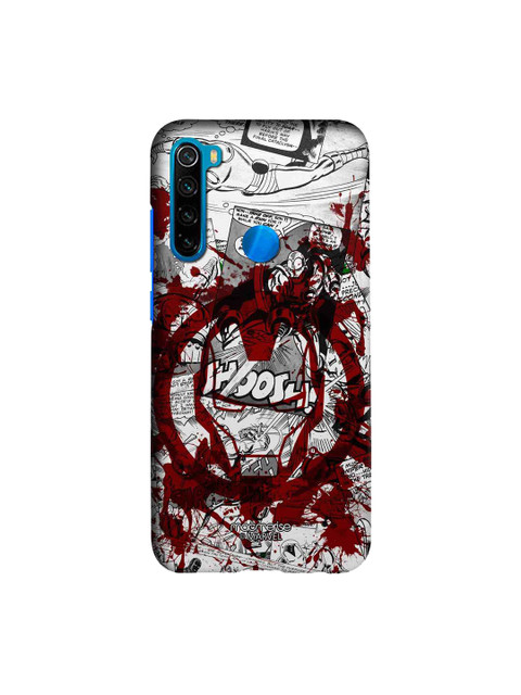 

macmerise Red & Black Marvel Comics Splash Out Ironman Sublime Xiaomi Redmi Note 8 Back Case