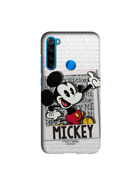 

macmerise Grey & Black Disney Hello Mr Mickey Sublime Xiaomi Redmi Note 8 Back Case